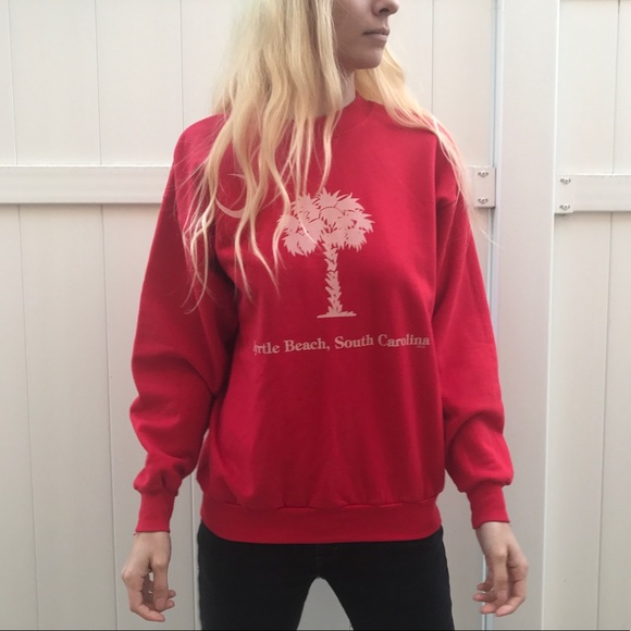 🌴 Radical Red Myrtle Beach Crewneck 🌴 - Picture 2 of 4